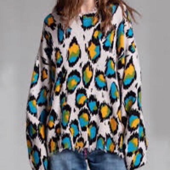 COPY - R13 Leopard Oversized sweater size small - Picture 1 of 16